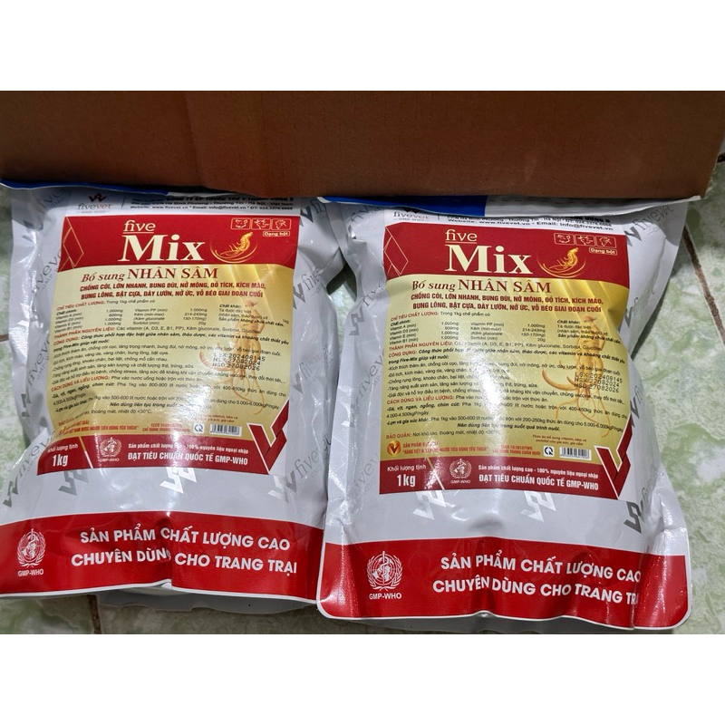 mix nhân sâm. dùng cho gà đá gói 1kg. bung lông, bật cựa, nở ức