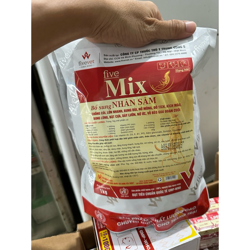 mix nhân sâm. dùng cho gà đá gói 1kg. bung lông, bật cựa, nở ức
