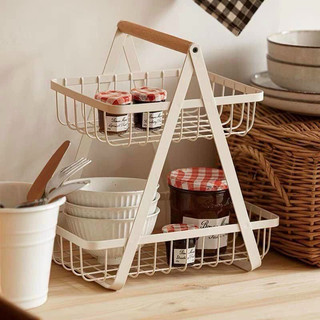 Kệ để gia vị nhà bếp 3 tầng khung thép chắc chắn, kệ để đồ nhà bếp, kệ để hoa quả 2 tầng BX68