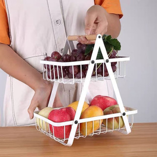 Kệ để gia vị nhà bếp 3 tầng khung thép chắc chắn, kệ để đồ nhà bếp, kệ để hoa quả 2 tầng BX68