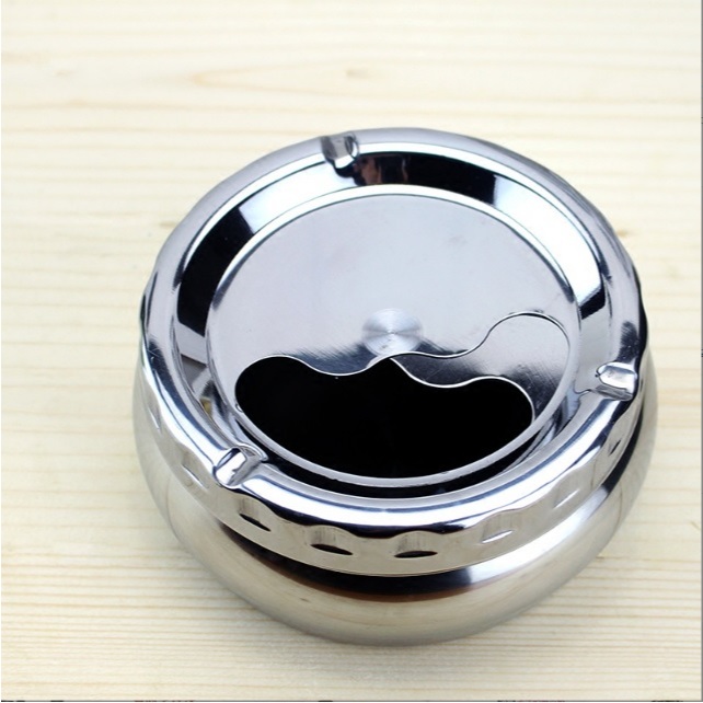 Gạt. tàn. thuốc. inox nắp xoay - GTT002e
