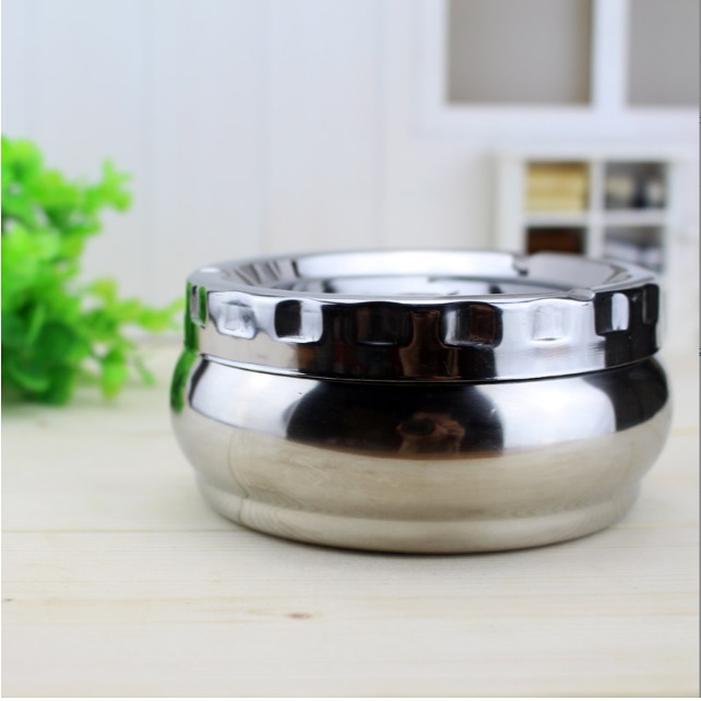 Gạt. tàn. inox nắp xoay, Gạt. tàn. thuốc. tiện dụng - GTT002e