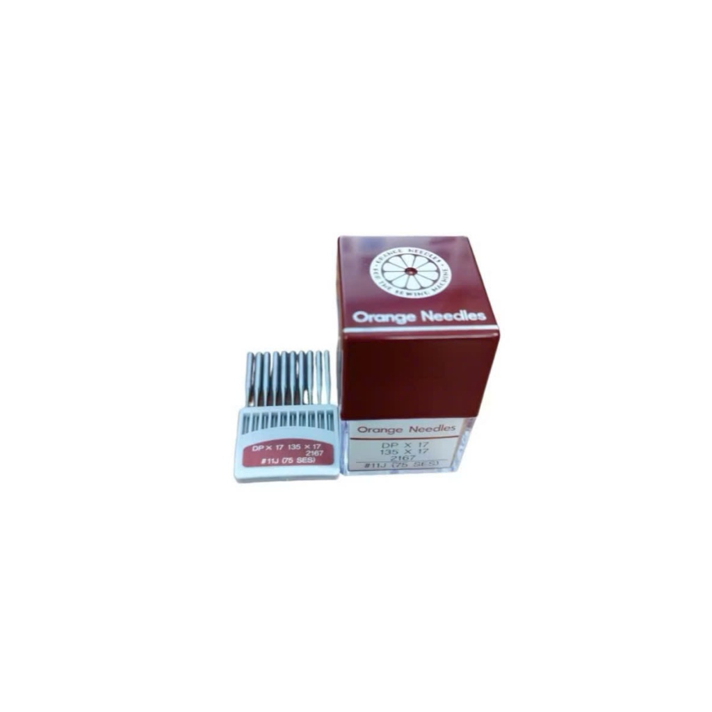 Kim Máy May DBx1 ORANGE NEEDLES – Hàn Quốc, Dành Cho Máy 1 Kim Công Nghiệp Cơ & Điện Tử (Vỉ 10 Cây)