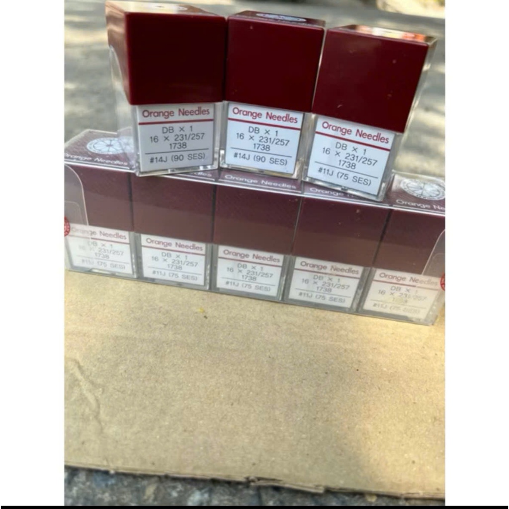 Kim Máy May DBx1 ORANGE NEEDLES – Hàn Quốc, Dành Cho Máy 1 Kim Công Nghiệp Cơ & Điện Tử (Vỉ 10 Cây)