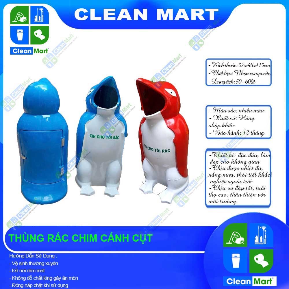 Thùng Rác Chim Cánh Cụt Xin Cho Tôi Rác - CLEAN MART | Shopee Việt Nam