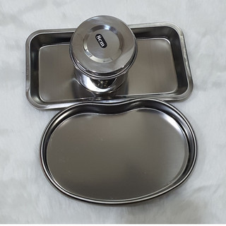 -Khay hạt đậu dùng trong y tế spa, phun xăm thẩm mĩ, khay inox