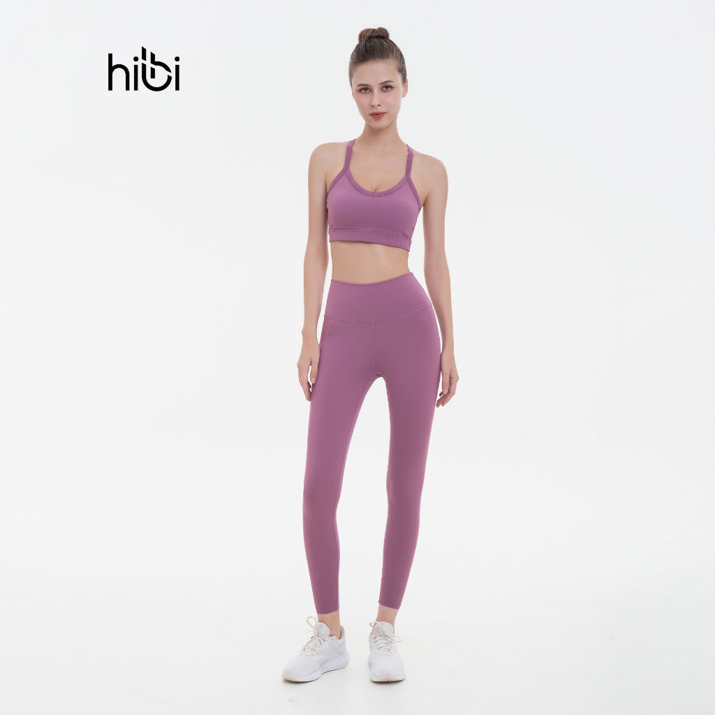 Ảnh Set Đồ Tập Yoga Gym Hibi Sports H180 Kiểu 2 Dây Ba Lỗ Cổ Tim, Kèm Mút Ngực 4