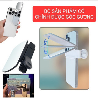 -Gương phản chiếu hình ảnh kẹp điện thoại sống ảo, chụp hình ảnh phản chiếu cao cấp, tiện lợi sử dụng