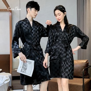 Áo choàng ngủ đôi Scutum màu đen mặc nhà, áo choàng tắm nam (Hàng có sẵn) - Since Then