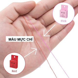 -CHỈ THAN MỰC MÀU ĐỎ, MÀU HỒNG ĐO VẼ KHUNG MÀY PHUN XĂM