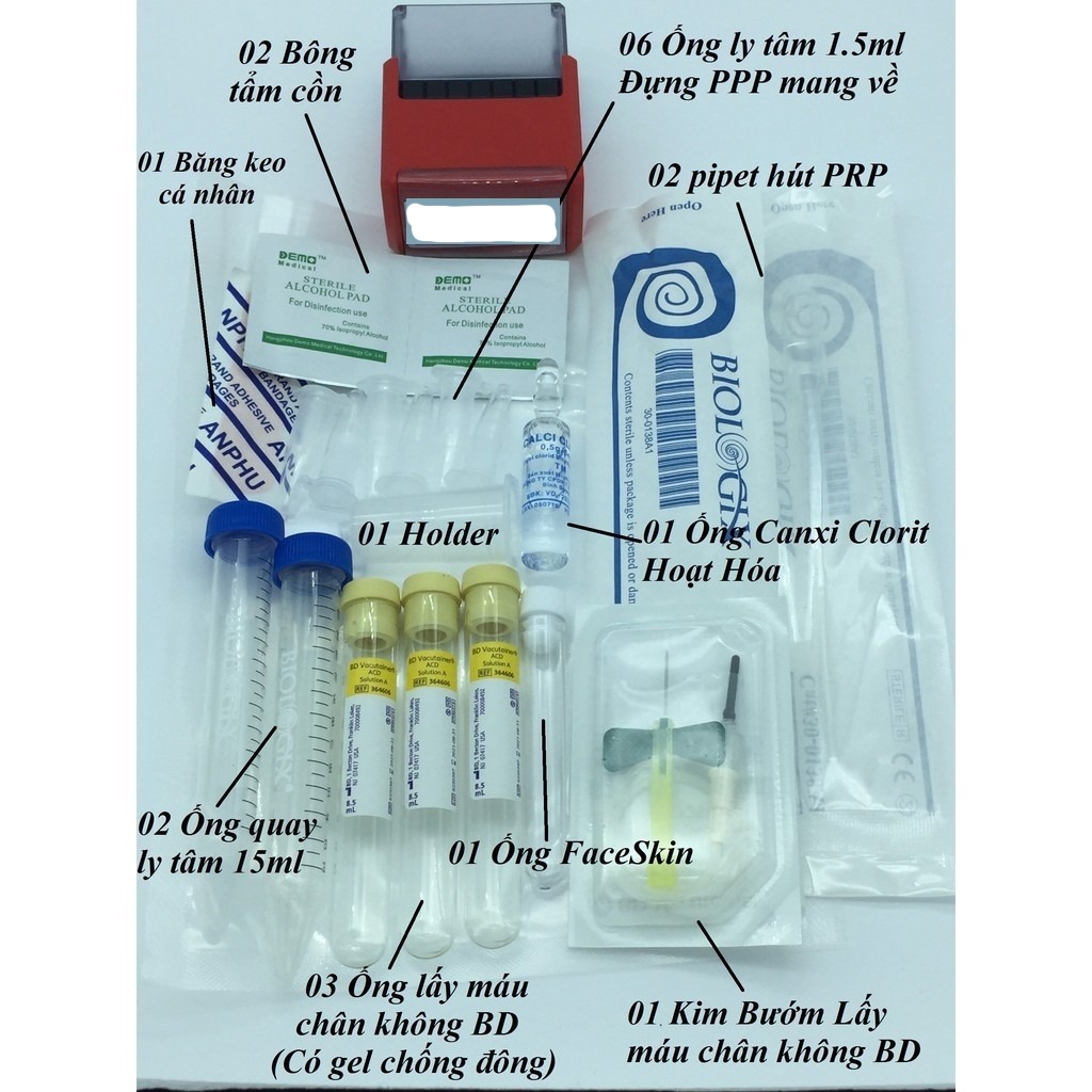 Bộ KIT PRP Pro HÀNG CÔNG TY 12 Món sẵn chất hoạt hoá | Shopee Việt Nam