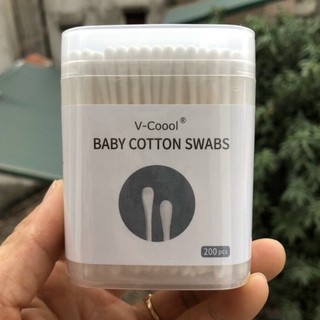 Tăm bông Vcool trẻ em 1 hộp 200 cây