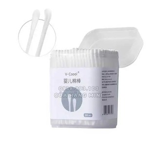 Tăm bông Vcool trẻ em 1 hộp 200 cây