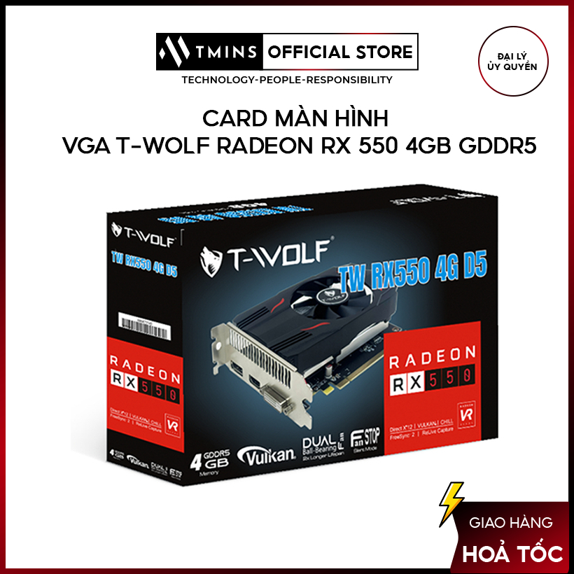 Card Màn Hình VGA T-Wolf Radeon RX 550 4GB GDDR5 - Hàng chính hãng ...