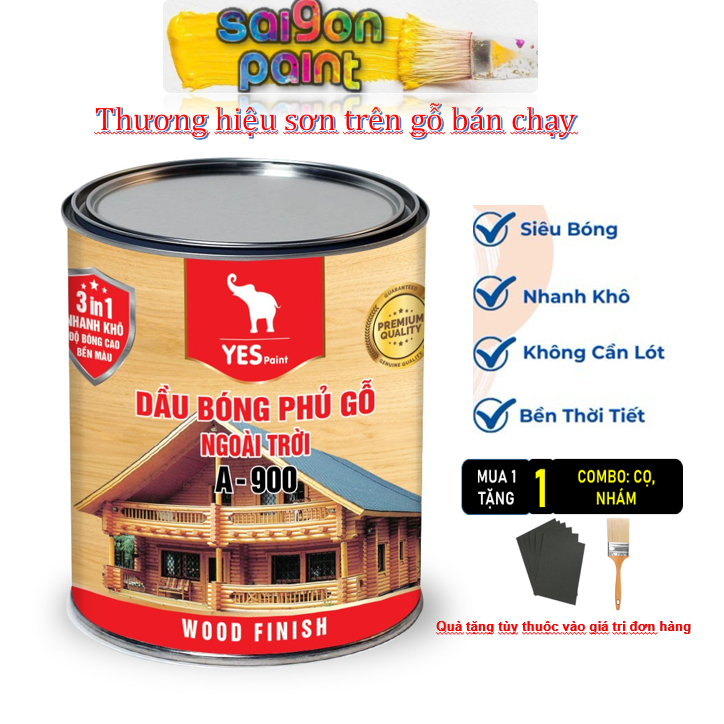 Sơn Gỗ Ngoài Trời Bền Màu, Nhanh Khô, Dễ Sử Dụng Yes Paint, Đầu Bóng ...