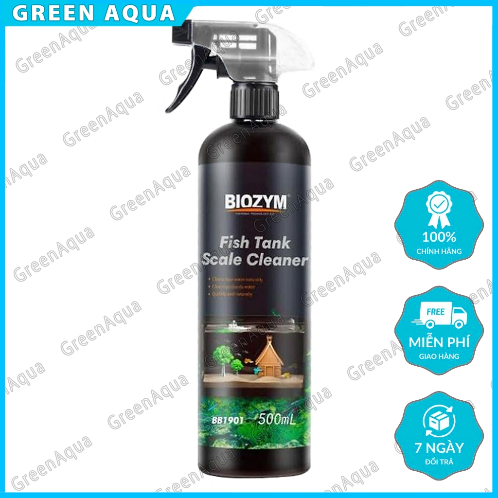 Tẩy cặn canxi BIOZYM - Fish Tank Scale Cleaner (Chai 500 ml) làm sạch ...