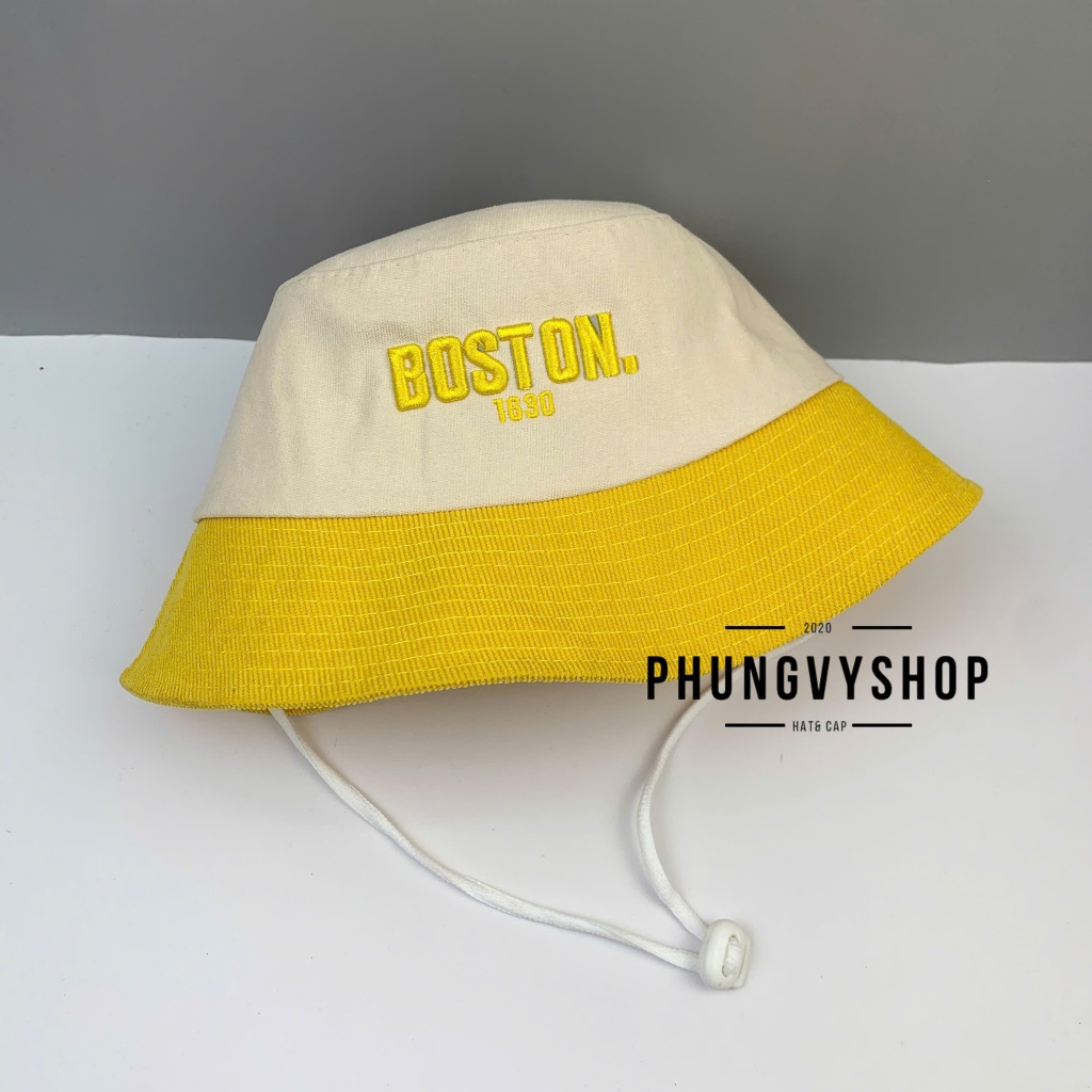 Bé 3-6Tuổi, Mũ bucket tai bèo vành trẻ em trai gái phungvyshop- Nón trung / Bo nhung Cụp BOSTON Hàng bo /