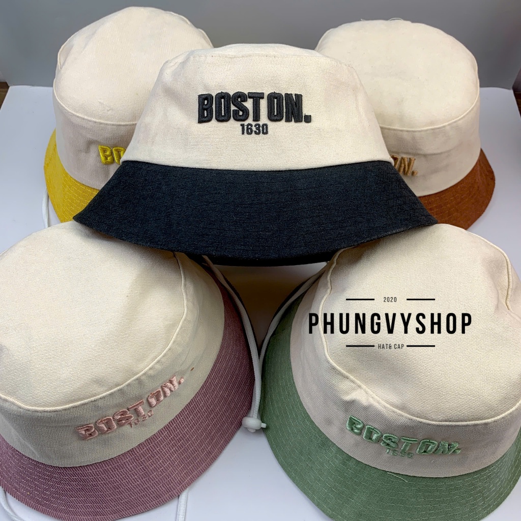 Bé 3-6Tuổi, Mũ bucket tai bèo vành trẻ em trai gái phungvyshop- Nón trung / Bo nhung Cụp BOSTON Hàng bo /