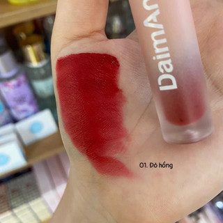 Son kem gấu hồng siêu lì DaimAnpu Matte velvet lip Glaze Nội địa trung
