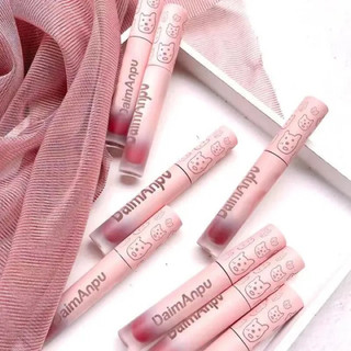 Son kem gấu hồng siêu lì DaimAnpu Matte velvet lip Glaze Nội địa trung