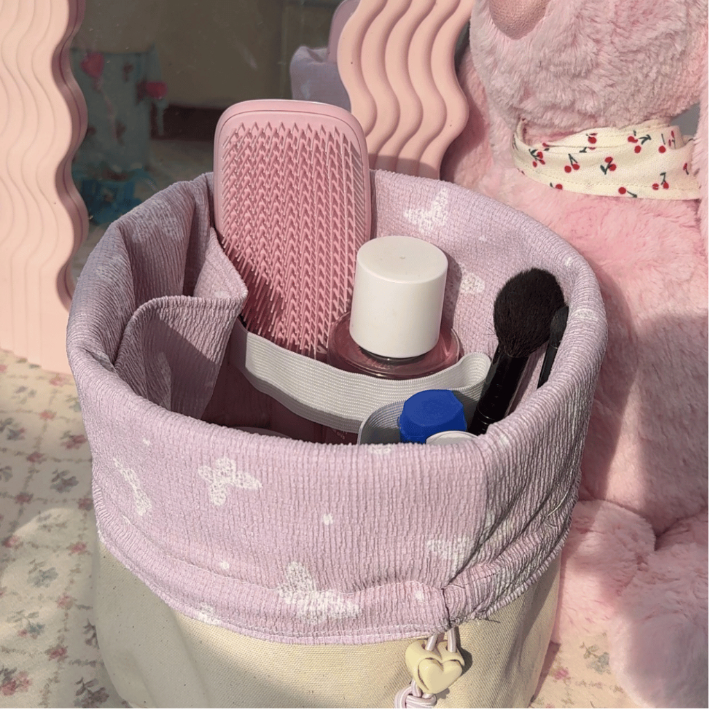 Thúng vải có dây rút Pastelish - Túi đựng đồ đa năng, đồ makeup, có thể mang đi du lịch - (sử dụng 2 mặt)