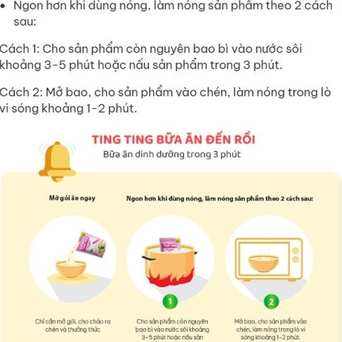 Cháo Tươi Cây Thị ăn liền đủ vị cho Bé từ 7 Tháng