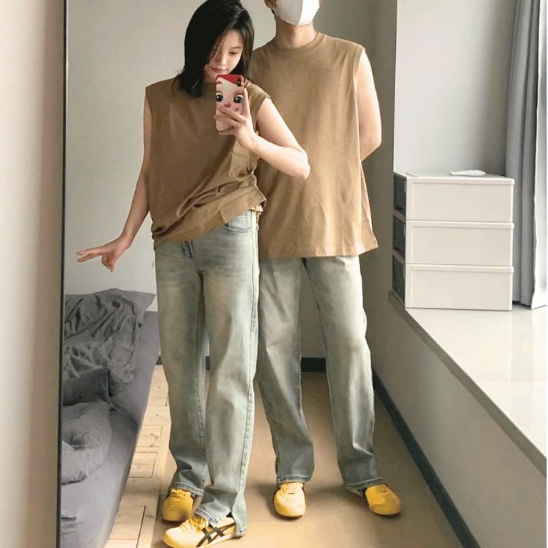 40-105kg Áo Sát Nách/Ba Lỗ Tanktop Thời Trang Sói Bigsize Unisex Thun Cổ Tròn Form Rộng - MÃ 11