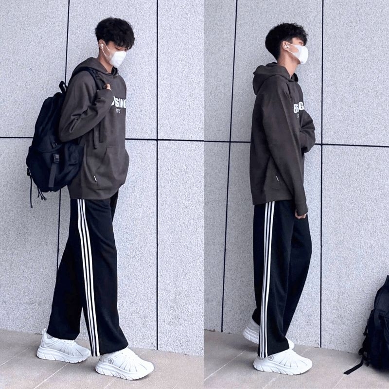 40-105KG Quần 3 Sọc Suông Unisex Nam Nữ Bigsize Sói Store Thời Trang Thể Thao - MÃ 6