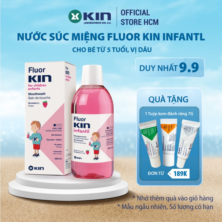 Nước Súc Miệng Cho Bé Fluor Kin Infantil Hương Dâu 500ml | Shopee Việt Nam