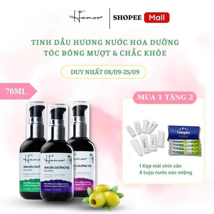 Tinh Dầu Dưỡng Tóc HAMOO Hương Nước Hoa Sexy Sweet Elegant Giúp Tóc Suôn Mượt Bóng Khoẻ