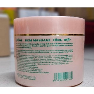 Kem massage hồng MIRA Fruit Vita massage Cream  kem massa trái cây mặt và body da trắng mịn 300g-A578