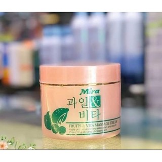 Kem massage hồng MIRA Fruit Vita massage Cream  kem massa trái cây mặt và body da trắng mịn 300g-A578