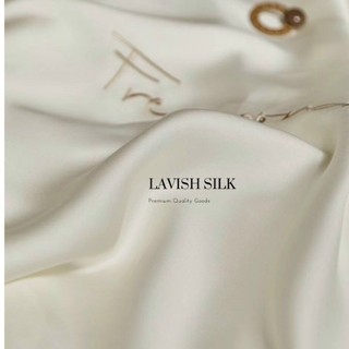 (Best Seller]Trọn Bộ Chăn  [Best Ga Gối Lụa Lavish Silk Cao Cấp Mát Lạnh Hàng Loại 1-Trắng Phối Nâu