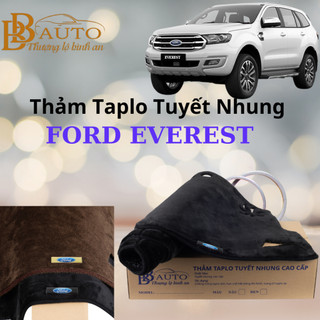 Thảm Taplo Tuyết Nhung Ô Tô FORD Everest 2017- 2021, 2022- 2026 Cao Cấp Chống Nắng, Nóng, Thẩm Mỹ Thời Trang