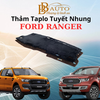 Thảm Taplo Tuyết Nhung Ô Tô FORD RANGER 2018-2021, 2022-2025 Chống nắng, nóng trang trí xe