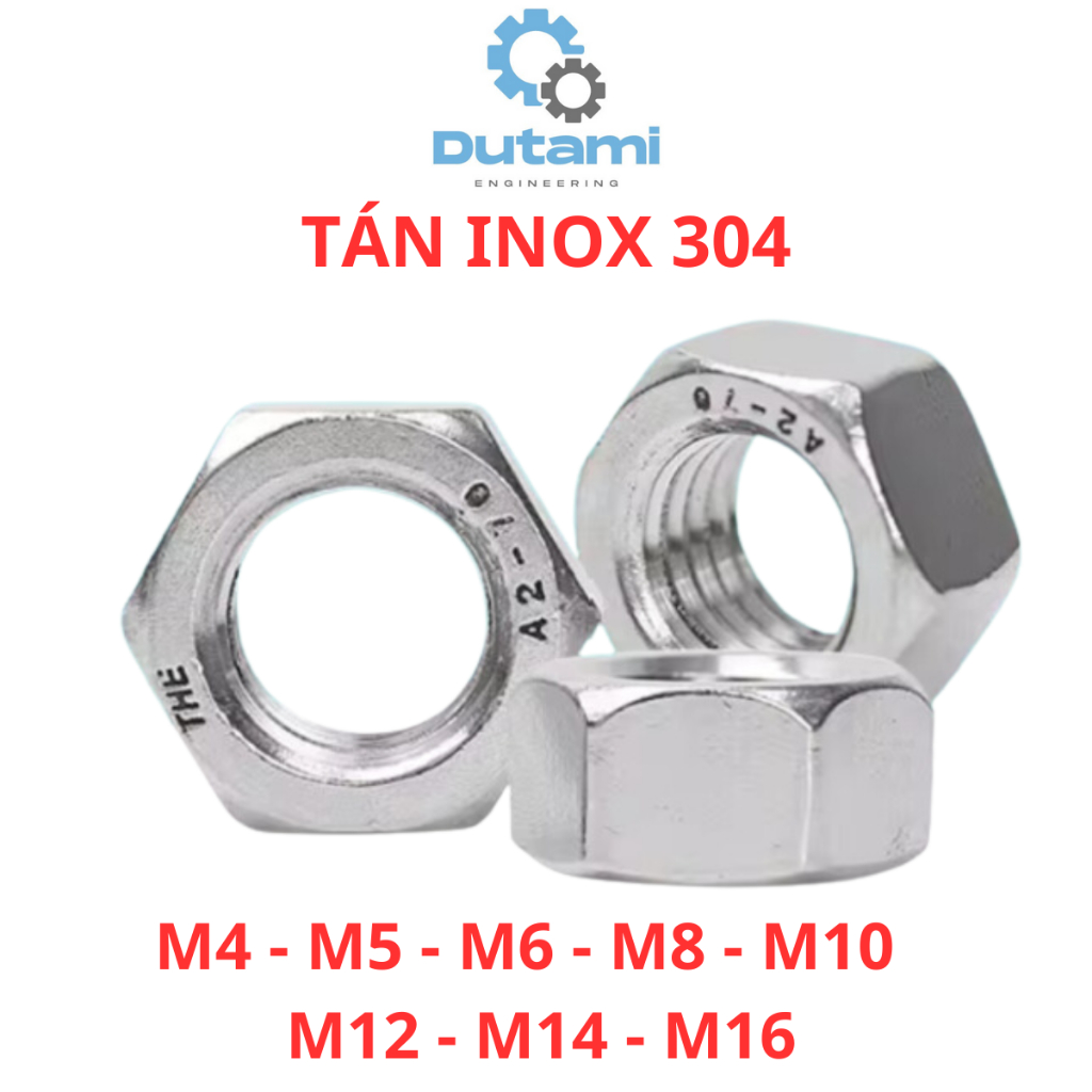 Tán Inox 304 / Đai Ốc Inox 304, ecu, nut M4 - M16 | Shopee Việt Nam
