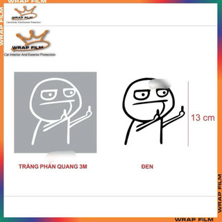 Sticker trang trí ô tô chỉ ngon tay - tem trang trí ô tô - Decal trang trí ô tô