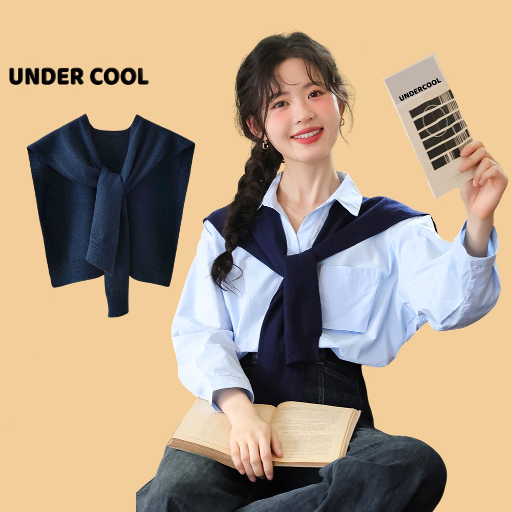 Khăn Choàng Giả Áo Thuỷ Thủ Len Màu Trơn UNDERCOOL Dễ Phối đồ Phong Cách Hàn Quốc Mùa Thu Đông Unisex - KC01
