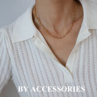 Dây chuyền nữ unisex titan trơn phối 2 kiểu xích nhỏ dập cạnh không gỉ WN2486 BY ACCESSORIES