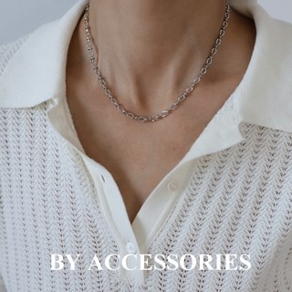 Dây chuyền nữ unisex titan trơn phối 2 kiểu xích nhỏ dập cạnh không gỉ WN2486 BY ACCESSORIES