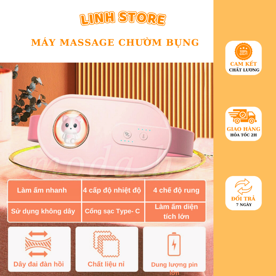 Máy Chườm Bụng, Massage Làm Ấm Giảm Đau Cho Phụ Nữ Đến Kì Sạc Tích Điện,hộp quà dễ thương