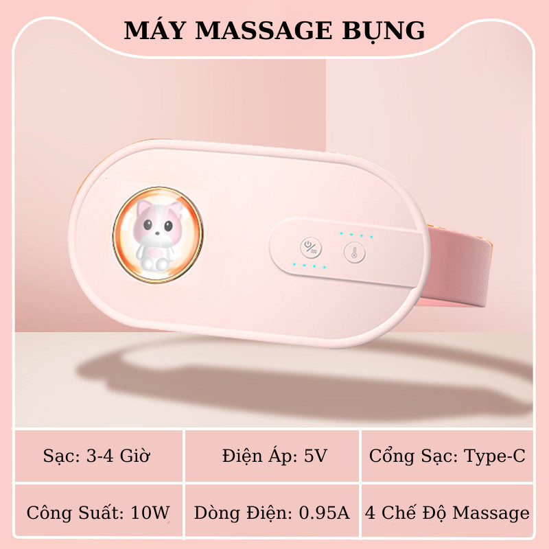 Máy Chườm Bụng, Massage Làm Ấm Giảm Đau Cho Phụ Nữ Đến Kì Sạc Tích Điện,hộp quà dễ thương