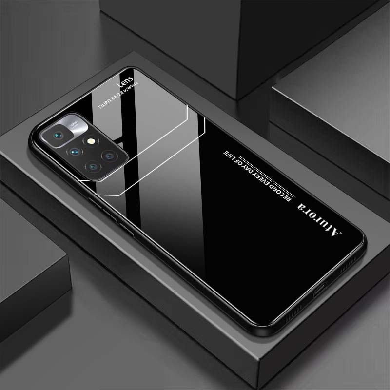Ốp Lưng XIAOMI REDMI 10 Mặt Lưng Kính Cường Lực Sáng Bóng