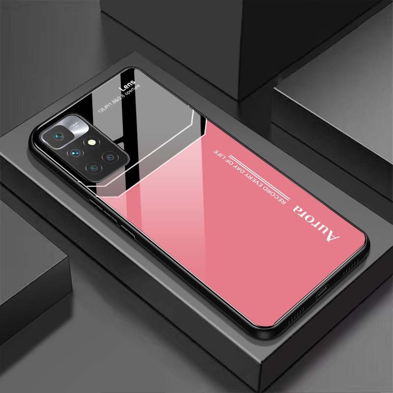 Ốp Lưng XIAOMI REDMI 10 Mặt Lưng Kính Cường Lực Sáng Bóng