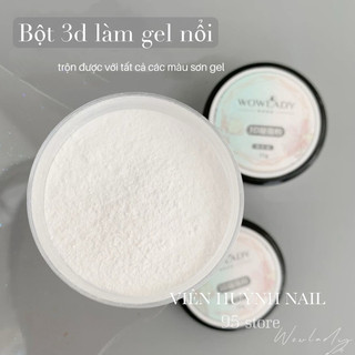 Bột làm gel nổi 3D- bột dẻo trộn được với tất cả sơn gel làm gel vẽ nổi siêu mịn
