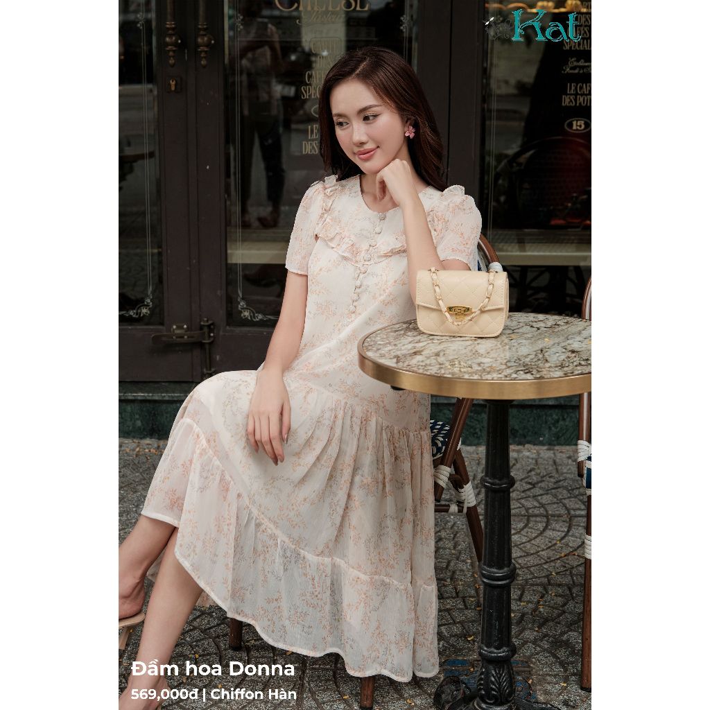 Đầm hoa Donna The Kat House, Dáng Suông, Vibe Dịu Dàng, Nàng Thơ Thích Hợp Đi Chơi, Đi Làm