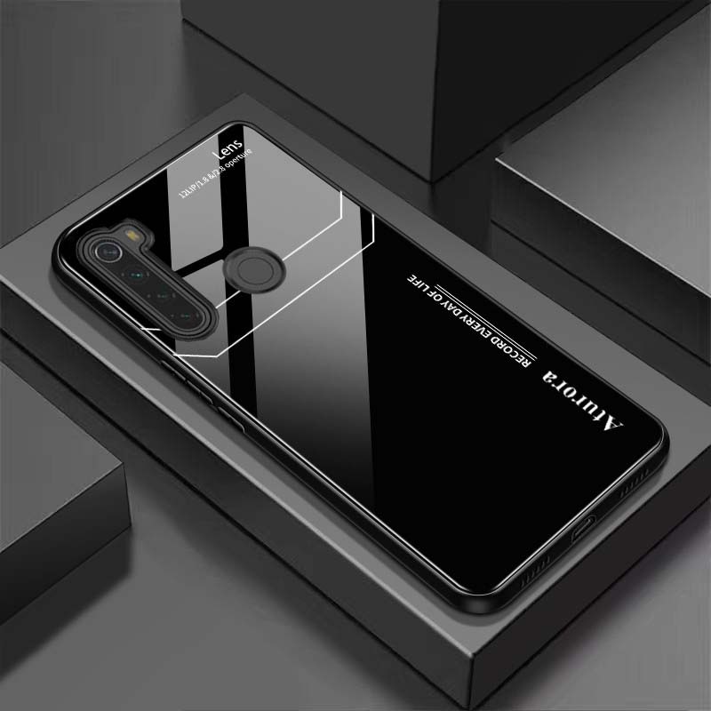 Ốp Lưng XIAOMI REDMI NOTE 8 Mặt Lưng Kính Cường Lực Sáng Bóng