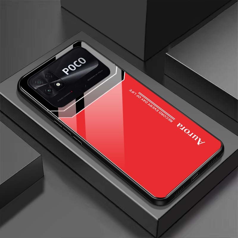 Ốp Lưng XIAOMI POCO C40 Mặt Lưng Kính Cường Lực Sáng Bóng