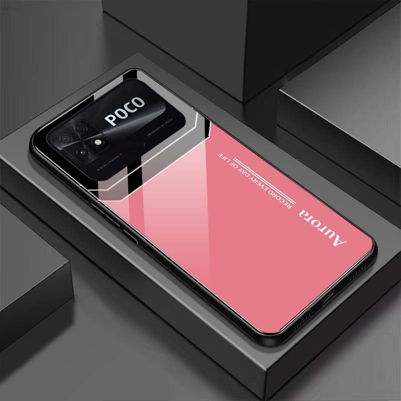 Ốp Lưng XIAOMI POCO C40 Mặt Lưng Kính Cường Lực Sáng Bóng