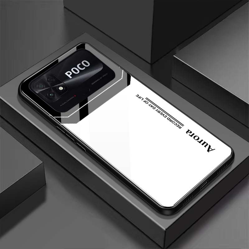 Ốp Lưng XIAOMI POCO C40 Mặt Lưng Kính Cường Lực Sáng Bóng